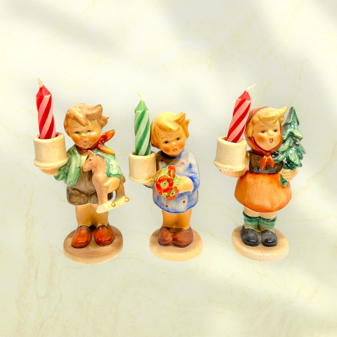 Figuras Goebel Hummel para velas, porcelana años 30-40